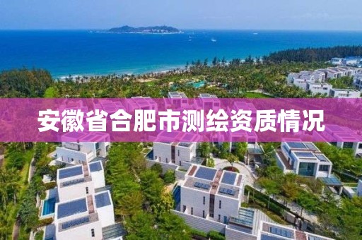 安徽省合肥市测绘资质情况