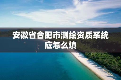安徽省合肥市测绘资质系统应怎么填 安徽省合肥市测绘资质系统应怎么填