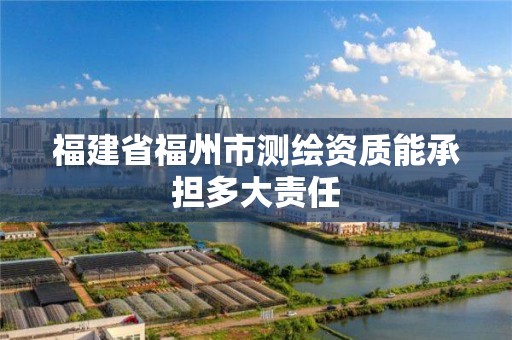 福建省福州市测绘资质能承担多大责任