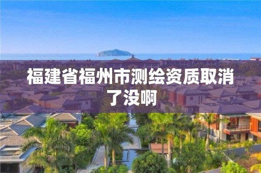 福建省福州市测绘资质取消了没啊