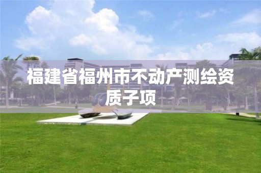 福建省福州市不动产测绘资质子项