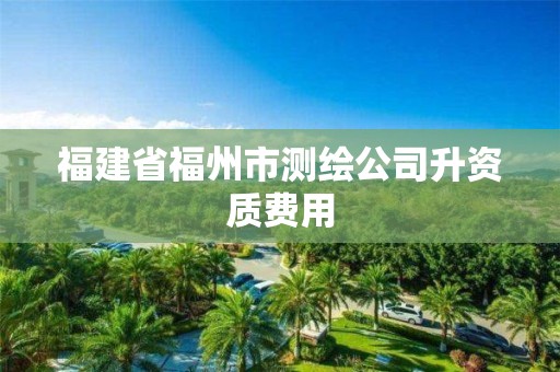 福建省福州市测绘公司升资质费用