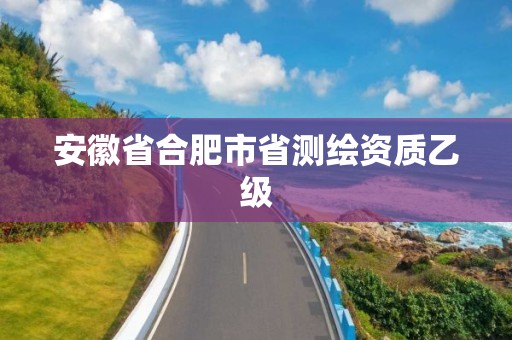 安徽省合肥市省测绘资质乙级