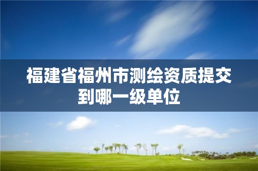 福建省福州市测绘资质提交到哪一级单位