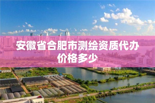 安徽省合肥市测绘资质代办价格多少