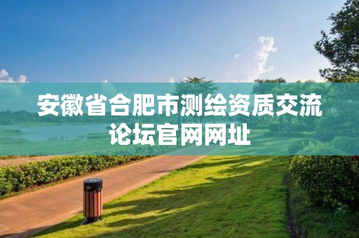 安徽省合肥市测绘资质交流论坛官网网址