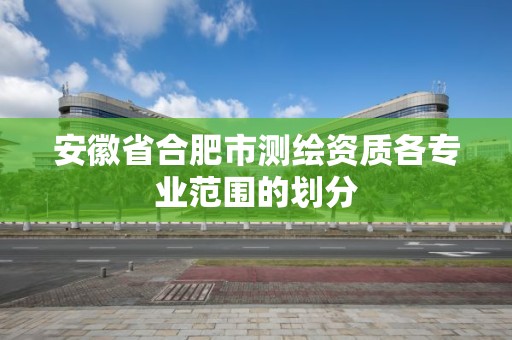 安徽省合肥市测绘资质各专业范围的划分