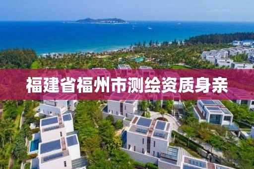 福建省福州市测绘资质身亲