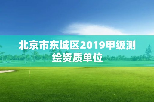 北京市东城区2019甲级测绘资质单位