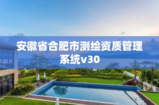 安徽省合肥市测绘资质管理系统v30