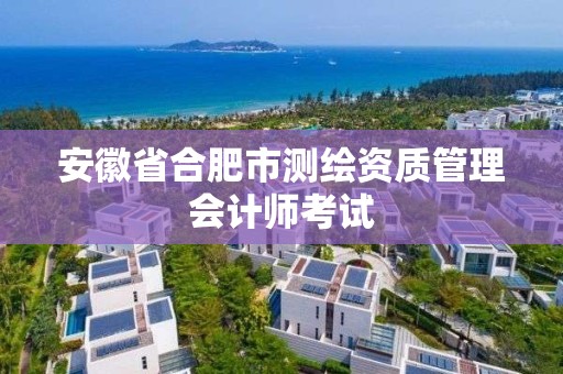 安徽省合肥市测绘资质管理会计师考试