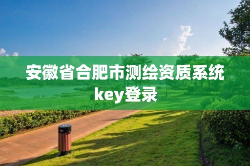 安徽省合肥市测绘资质系统key登录