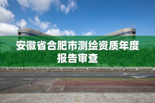 安徽省合肥市测绘资质年度报告审查