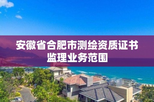 安徽省合肥市测绘资质证书监理业务范围