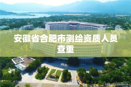 安徽省合肥市测绘资质人员查重