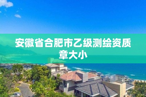 安徽省合肥市乙级测绘资质章大小