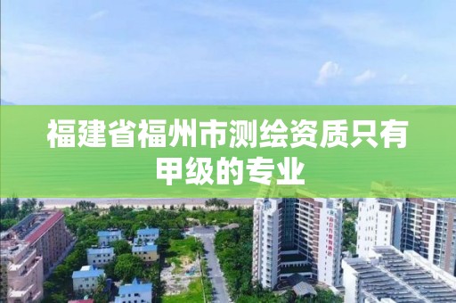 福建省福州市测绘资质只有甲级的专业