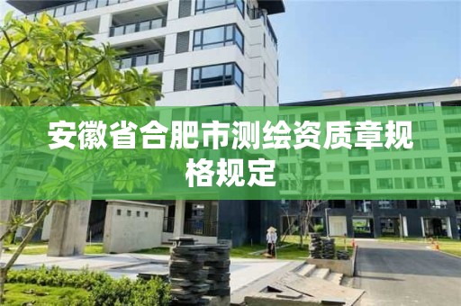 安徽省合肥市测绘资质章规格规定