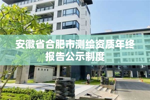 安徽省合肥市测绘资质年终报告公示制度