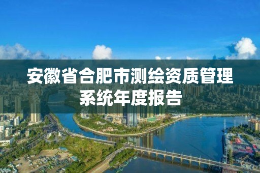 安徽省合肥市测绘资质管理系统年度报告