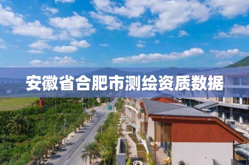 安徽省合肥市测绘资质数据