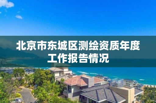 北京市东城区测绘资质年度工作报告情况