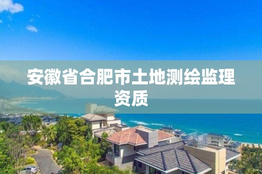 安徽省合肥市土地测绘监理资质