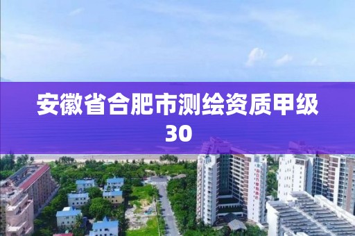 安徽省合肥市测绘资质甲级30