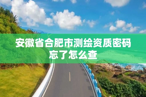 安徽省合肥市测绘资质密码忘了怎么查 安徽省合肥市测绘资质密码忘了怎么查