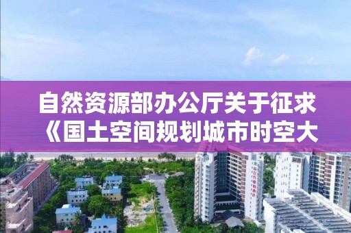 自然资源部办公厅关于征求《国土空间规划城市时空大数据应用基本规定（征求意见稿）》意见的函