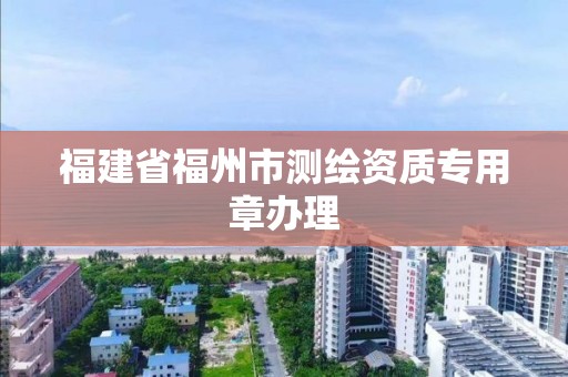 福建省福州市测绘资质专用章办理