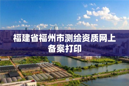 福建省福州市测绘资质网上备案打印