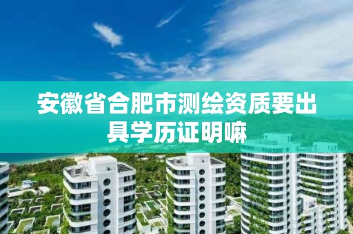 安徽省合肥市测绘资质要出具学历证明嘛