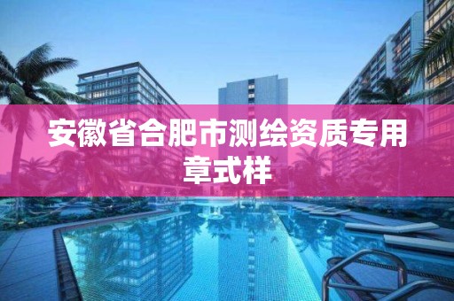 安徽省合肥市测绘资质专用章式样