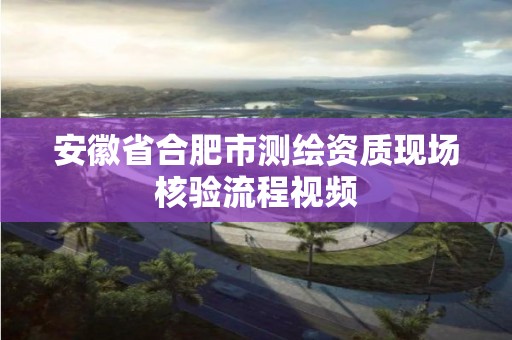 安徽省合肥市测绘资质现场核验流程视频