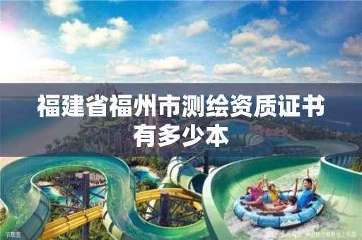 福建省福州市测绘资质证书有多少本