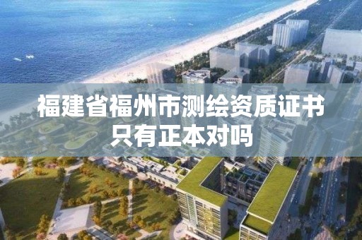 福建省福州市测绘资质证书只有正本对吗