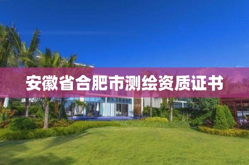 安徽省合肥市测绘资质证书