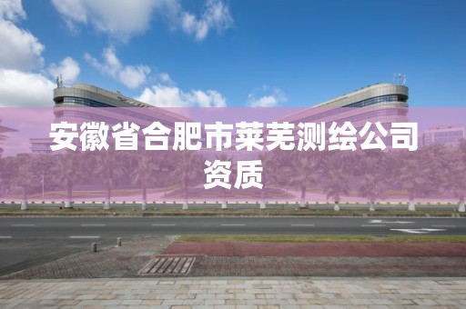 安徽省合肥市莱芜测绘公司资质