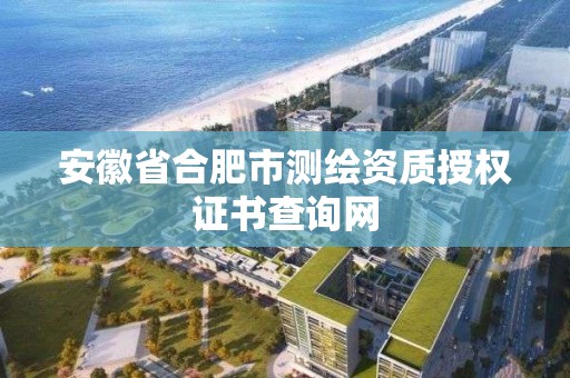 安徽省合肥市测绘资质授权证书查询网