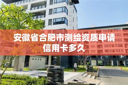 安徽省合肥市测绘资质申请信用卡多久