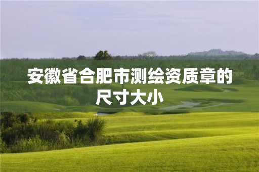 安徽省合肥市测绘资质章的尺寸大小