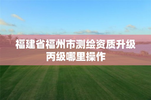 福建省福州市测绘资质升级丙级哪里操作