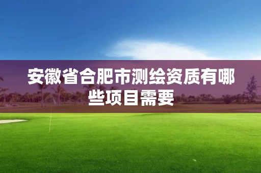 安徽省合肥市测绘资质有哪些项目需要