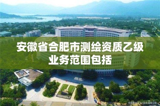 安徽省合肥市测绘资质乙级业务范围包括