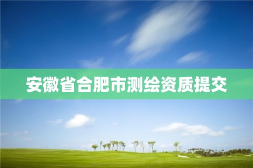 安徽省合肥市测绘资质提交