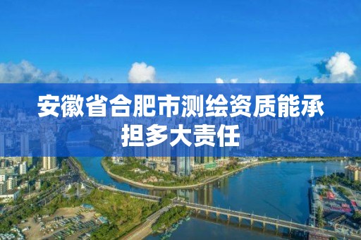 安徽省合肥市测绘资质能承担多大责任