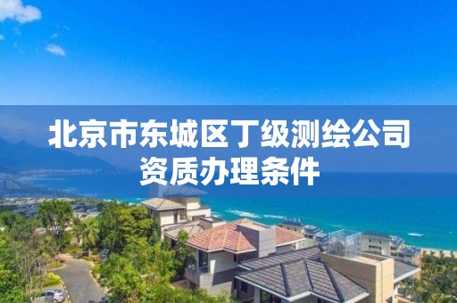 北京市东城区丁级测绘公司资质办理条件