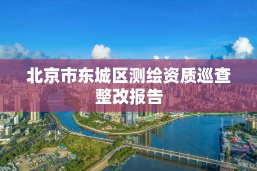 北京市东城区测绘资质巡查整改报告