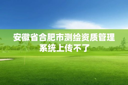 安徽省合肥市测绘资质管理系统上传不了